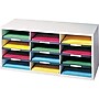Fellowes 12 Compartments Literature Organizer, Dove Gray (25004)~#|#~sp45445902_sc7