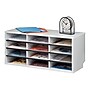 Fellowes 12 Compartments Literature Organizer, Dove Gray (25004)~#|#~sp45446003_sc7
