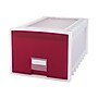 Storex Plastic Drawer, Letter/Legal Size, Red (61105U01C)~#|#~sp45446283_sc7