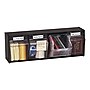 Deflect-O Interlocking Tilt 4-Bin Compartment Storage, Hard Plastic, Black/Transparent (20404OP)~#|#~sp45446648_sc7