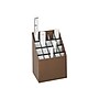 Safco Upright 20-Slot Mobile Roll File, 22"H x 15"W x 12"D, Walnut Wood (3081)~#|#~sp45447642_sc7
