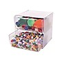 Deflect-O Cube 2 Compartment Stackable Plastic Storage Drawers, Clear (350101)~#|#~sp45449881_sc7