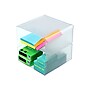 Deflect-O Cube 2 Compartment Stackable Plastic Compartment Storage, Clear (350701)~#|#~sp45449885_sc7