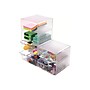 Deflect-O Cube 2 Compartment Stackable Plastic Compartment Storage, Clear (350701)~#|#~sp45449887_sc7