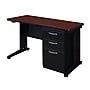 Regency Fusion 48" Single Pedestal Computer Desk, Mahogany (MSP4824MH)~#|#~sp4555612_sc7
