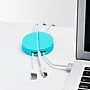 Poppin Jumbo Silicone Cable Catch, 2.75", Aqua, 6/Pack (106292)~#|#~sp45740527_sc7