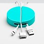 Poppin Jumbo Silicone Cable Catch, 2.75", Aqua, 6/Pack (106292)~#|#~sp45740528_sc7