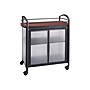 Safco Impromptu 34"W x 21.25"D Laminate Refreshment Cart, Black/Cherry (8966BL)~#|#~sp46038229_sc7