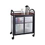 Safco Impromptu 34"W x 21.25"D Laminate Refreshment Cart, Black/Cherry (8966BL)~#|#~sp46038231_sc7