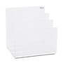 Kantek Clear Acrylic, Desk File Sorter, Three 2" Compartments, 8w x 6-1/2d x 7-1/2h,~#|#~sp4613957_sc7