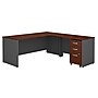 Bush Business Furniture Westfield 72W L Shaped Desk with 48W Return and Mobile File Cabinet, Hansen Cherry (SRC001HCSU)~#|#~sp46631223_sc7
