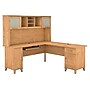 Bush Furniture Somerset 72"W L Shaped Desk with Hutch, Maple Cross (SET001MC)~#|#~sp46631357_sc7