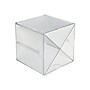 Deflect-O Cube 4 Compartment Stackable Plastic Compartment Storage, Clear (350201)~#|#~sp46777812_sc7