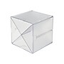 Deflect-O Cube 4 Compartment Stackable Plastic Compartment Storage, Clear (350201)~#|#~sp46777813_sc7