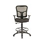 Tempur-Pedic Fabric Drafting Stool with Backrest and Footrest with Lumbar Support, Black (TP8200-BLACK)~#|#~sp46777945_sc7
