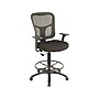 Tempur-Pedic Fabric Drafting Stool with Backrest and Footrest with Lumbar Support, Black (TP8200-BLACK)~#|#~sp46777946_sc7