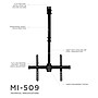 Mount-It! Height Adjustable Ceiling TV Mount Bracket for 32-70" Flat Screens (MI-509L)~#|#~sp4711665_sc7
