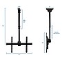 Mount-It! Height Adjustable Ceiling TV Mount Bracket for 32-70" Flat Screens (MI-509L)~#|#~sp4711666_sc7
