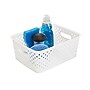 Simplify Small Resin Wicker Storage Bin, White (25167-WHITE)~#|#~sp4765258_sc7