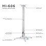 Mount-It! Universal Projector Ceiling Mount, White (MI-606L)~#|#~sp4770384_sc7