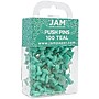 JAM Paper Push Pins, Teal, 2 Packs of 100 (22432067A)~#|#~sp4797885_sc7