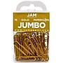 JAM Paper Jumbo Paper Clips, 2" Capacity, Gold, 75 Clips/Pack, 2/Pack (21832060a)~#|#~sp4798229_sc7