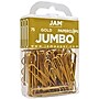JAM Paper Jumbo Paper Clips, 2" Capacity, Gold, 75 Clips/Pack, 2/Pack (21832060a)~#|#~sp4798230_sc7