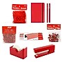 JAM Paper Complete Desk Kit, Red, 8/Pack (338756Cre)~#|#~sp4798277_sc7