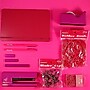 JAM Paper Complete Desk Kit, Pink, 8/Pack (338756Cpi)~#|#~sp4798303_sc7