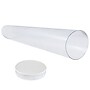 JAM Paper® Mailing Tubes, 2.5 x 18, Clear with White Plug Caps, 63 Tubes/126 Caps (372432484)~#|#~sp4808569_sc7