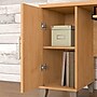 Bush Furniture Somerset 72"W L Shaped Desk with Hutch and 5 Shelf Bookcase, Maple Cross (SET011MC)~#|#~sp48814557_sc7
