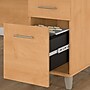 Bush Furniture Somerset 72"W L Shaped Desk with Hutch and 5 Shelf Bookcase, Maple Cross (SET011MC)~#|#~sp48814608_sc7