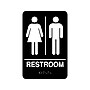 Cosco® Restroom Indoor Door Sign, 5.5" x 8.8", Black/White (098096)~#|#~sp48967552_sc7