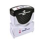 Accu-Stamp For Deposit Only Rectangle Pre-Inked Stamp, Blue and Red Ink, 1 5/8 x 1/2" (035523)~#|#~sp49508122_sc7