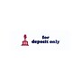 Accu-Stamp For Deposit Only Rectangle Pre-Inked Stamp, Blue and Red Ink, 1 5/8 x 1/2" (035523)~#|#~sp49508123_sc7