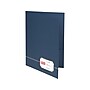 Oxford Monogram Design 2-Pocket Presentation Folders, Blue/Gold, 4/Pack (04162)~#|#~sp49508218_sc7