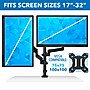 Mount-It! Dual Monitor Arm Desk Mount for 19" to 32" Monitors, Black (MI-4762)~#|#~sp49721557_sc7