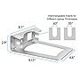 Mount-It! 3.2" x 8.7" Aluminum Laptop Stand and Holder, Silver (MI-7276)~#|#~sp49721650_sc7