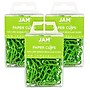 JAM Paper Small  Paper Clips, Lime Green, 3 Packs of 100 (21830624B)~#|#~sp49916281_sc7