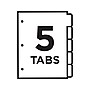 Avery Ready Index Table of Contents Paper Dividers, 1-5 Tabs, Multicolor, 6 Sets/Pack (11187)~#|#~sp50518885_sc7