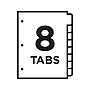 Avery Ready Index Table of Contents Pre-Printed Numeric Paper Divider, 8 Tabs, Multicolor, 6 Sets (11186)~#|#~sp50518888_sc7
