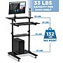 Mount-It! 27.5"W Mobile Height Adjustable Desk, Black, Plastic/Steel (MI-7940)~#|#~sp50821596_sc7