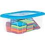 Bella Storage Solutions 6 Qt. Snap Lid Storage Bins, Clear/Blue, 36PK/Carton (160001293C)~#|#~sp50985799_sc7