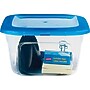 Bella Storage Solutions 6 Qt. Snap Lid Storage Bins, Clear/Blue, 36PK/Carton (160001293C)~#|#~sp50985802_sc7