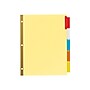 Avery Big Tab Insertable Buff Paper Dividers, 5-Tab, Assorted Colors, 48 Sets/Carton (11109)~#|#~sp50987070_sc7