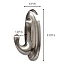 Command Medium Hook, 3lb., Brushed Nickel (17051BN-ES)~#|#~214DEE9C-5555-4759-9E88CE1C6D8BD150_sc7