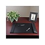 Artistic Woven Faux Leather Desk Pad with Side Rail, 19" x 24", Black (ART61026B)~#|#~sp54298787_sc7