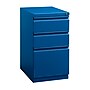 Hirsh HL10000 Series 3-Drawer Mobile Pedestal File Cabinet with Full-Width Pull and Wheels, Letter-Width, Blue, 20" Deep (19356)~#|#~sp54768785_sc7