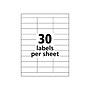 Avery Laser/Inkjet Address Labels, 1" x 2 5/8", Pearlized Ivory, 30 Labels/Sheet, 8 Sheets/Pack~#|#~sp54962425_sc7