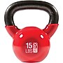 Gofit GF-KBELL15 Vinyl-Dipped Red Kettelbell And Hardstyle DVD, Red~#|#~sp55032962_sc7
